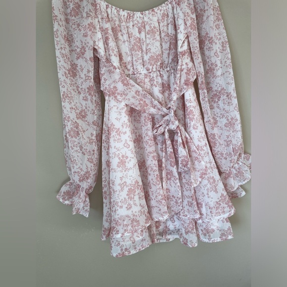 Coquette ThirtyThirty Floral Dress in Soft Pink NWT size MEDIUM - Picture 6 of 6